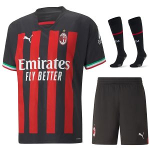 MAILLOT KIT ENFANT MILAN AC DOMICILE 2022 2023 (1)