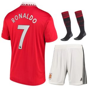 MAILLOT ENFANT MANCHESTER UNITED DOMICILE 22 23 RONALDO (1)