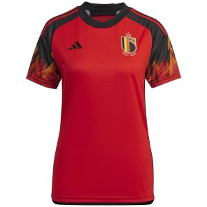 MAILLOT BELGIQUE DOMICILE FEMME COUPE DU MONDE 2022 (1)