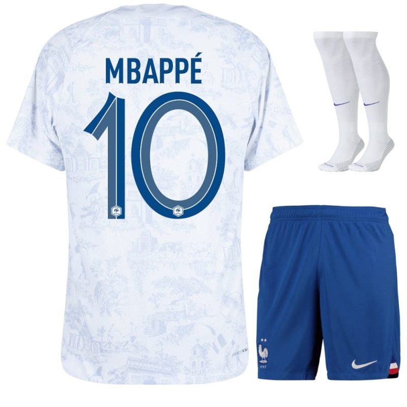 MAILLOT ENFANT EQUIPE DE FRANCE EXTERIEUR COUPE DU MONDE 2022 MBAPPE