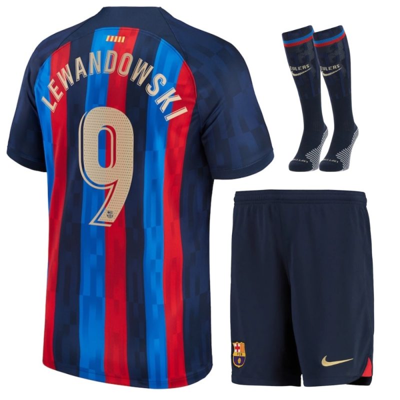 MAILLOT ENFANT FC BARCELONE DOMICILE 22-23 LEWANDOWSKI