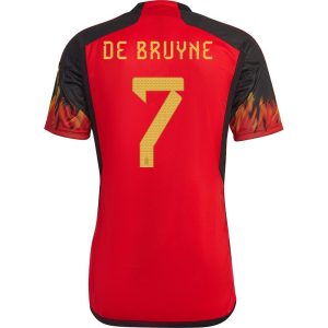 MAILLOT BELGIQUE DOMICILE COUPE DU MONDE 2022 DE BRUYNE (1)