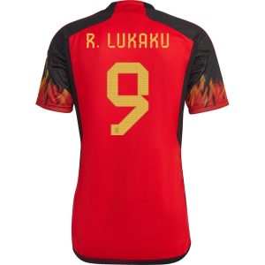 MAILLOT BELGIQUE DOMICILE COUPE DU MONDE 2022 LUKAKU (1)