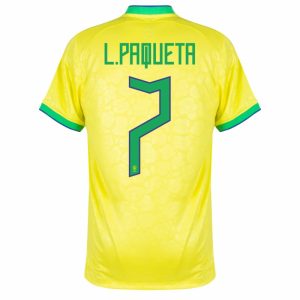 MAILLOT BRESIL DOMICILE COUPE DU MONDE 2022 L.PAQUETA (2)