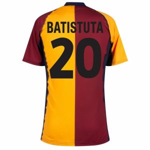 MAILLOT COPA AS ROMA HOME BATISTUTA RETRO 2001-2002 (2)