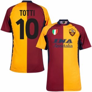 MAILLOT COPA AS ROMA HOME TOTTI RETRO 2001-2002 (1)