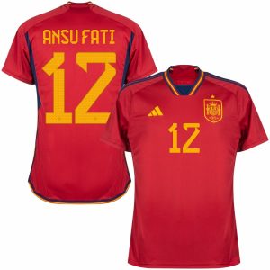 MAILLOT ESPAGNE DOMICILE COUPE DU MONDE 2022 ANSU FATI (1)