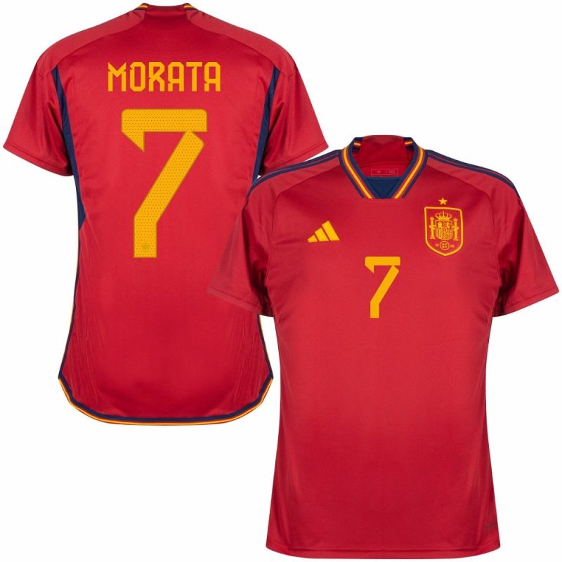 MAILLOT ESPAGNE DOMICILE COUPE DU MONDE 2022 MORATA (1)