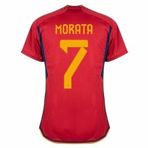 MAILLOT ESPAGNE DOMICILE COUPE DU MONDE 2022 MORATA (2)