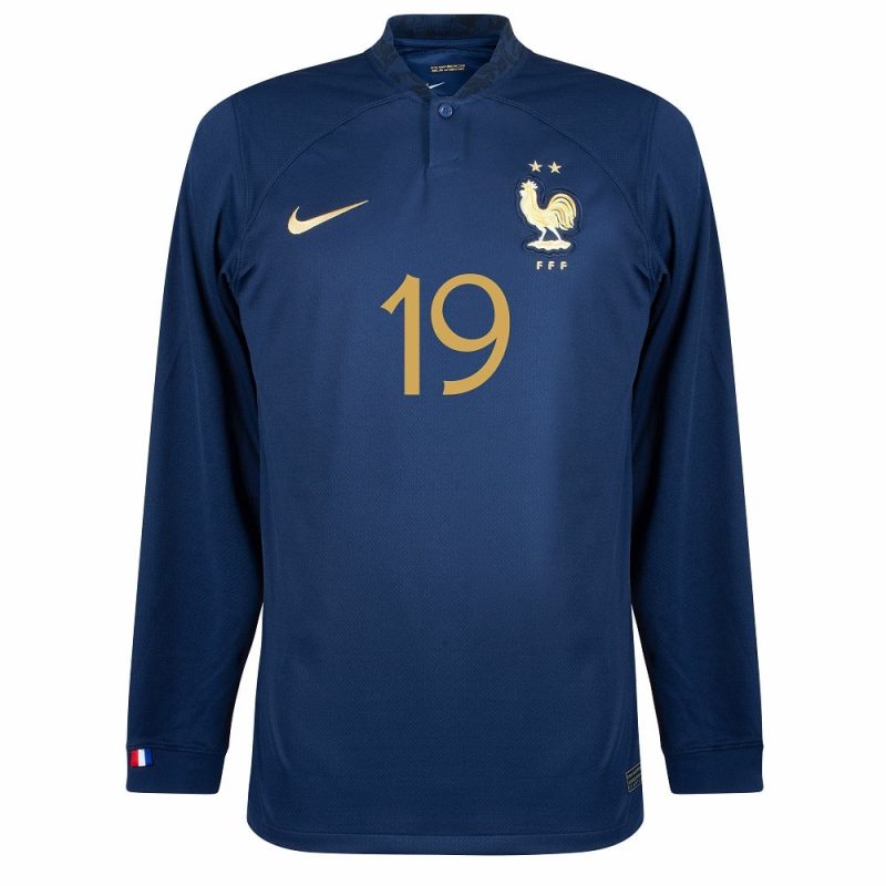 MAILLOT FRANCE DOMICILE COUPE DU MONDE 2022 BENZEMA M-L