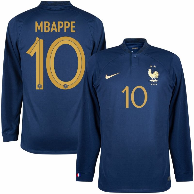 MAILLOT FRANCE DOMICILE COUPE DU MONDE 2022 MBAPPE M-L (1)