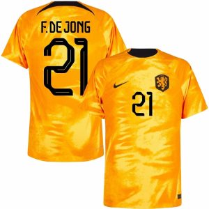 MAILLOT PAYS BAS DOMICILE COUPE DU MONDE 2022 F. DE JONG (1)