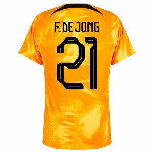 MAILLOT PAYS BAS DOMICILE COUPE DU MONDE 2022 F. DE JONG (2)