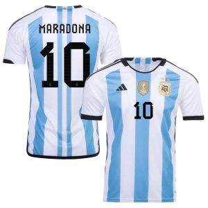 MAILLOT ARGENTINE 3 ETOILES DOMICILE 2022-23 MARADONA (1)