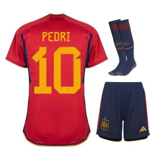 MAILLOT ENFANT ESPAGNE DOMICILE 2023 2024 PEDRI (1)