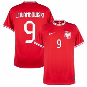 MAILLOT POLOGNE EXTERIEUR COUPE DU MONDE 2022 LEWANDOWSKI (1)