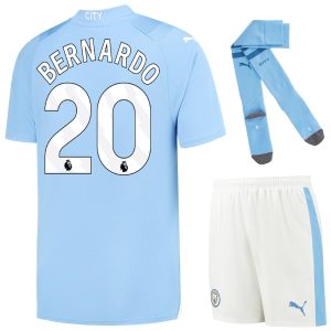 Maillot Kit Enfant Manchester City Domicile 2023 2024 Bernardo (1)