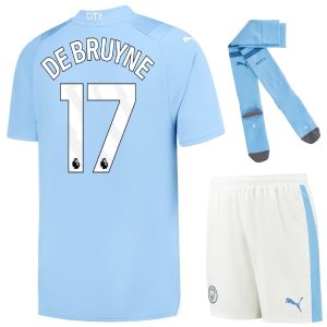 Maillot Kit Enfant Manchester City Domicile 2023 2024 De Bruyne (1)