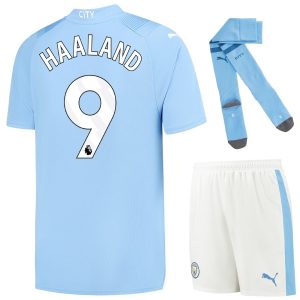 Maillot Kit Enfant Manchester City Domicile 2023 2024 E.Haaland (1)