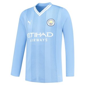 Maillot Manchester City Domicile 2023 2024 manches longues (1)