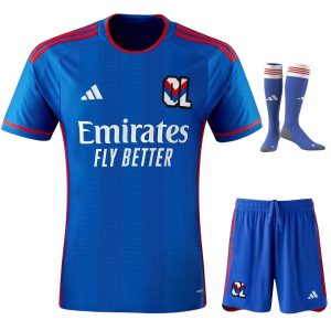 Maillot Kit Enfant OL Extérieur 2023 2024 (1)