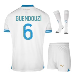 Maillot Kit Enfant OM 2023 2024 Domicile Guendouzi (1)