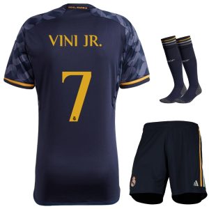 Maillot Kit Enfant Real Madrid Extérieur 2023 2024 Vini Jr (1)