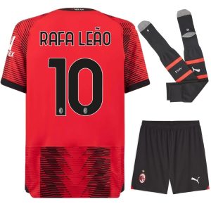 Maillot kit Enfant Milan Ac Domicile 2023 2024 Rafa Leao (1)