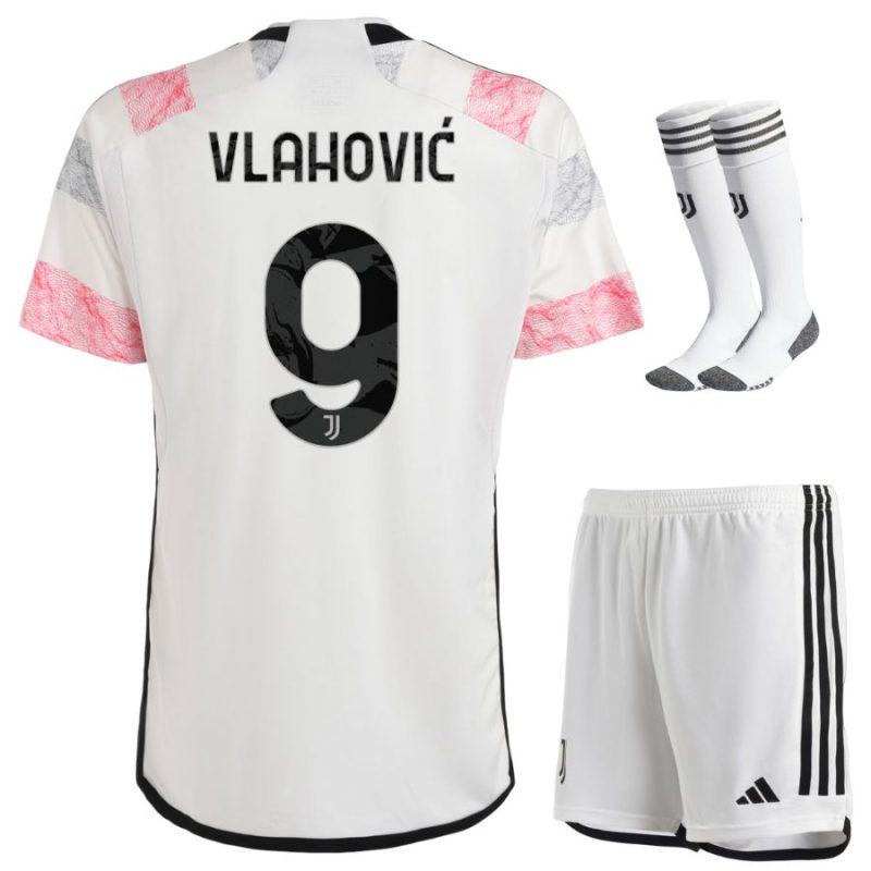 Maillot Kit Enfant Juventus Extérieur 2023 2024 Vlahovic