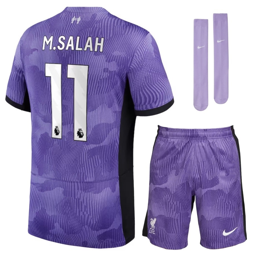 Purple Liverpool Football Kit Child 2023-2024 Liverpool Third