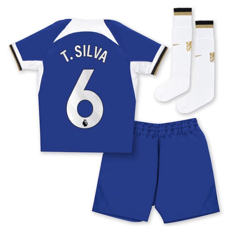 Maillot Kit Enfant Chelsea Domicile 2023 2024 T.Silva – Image 2