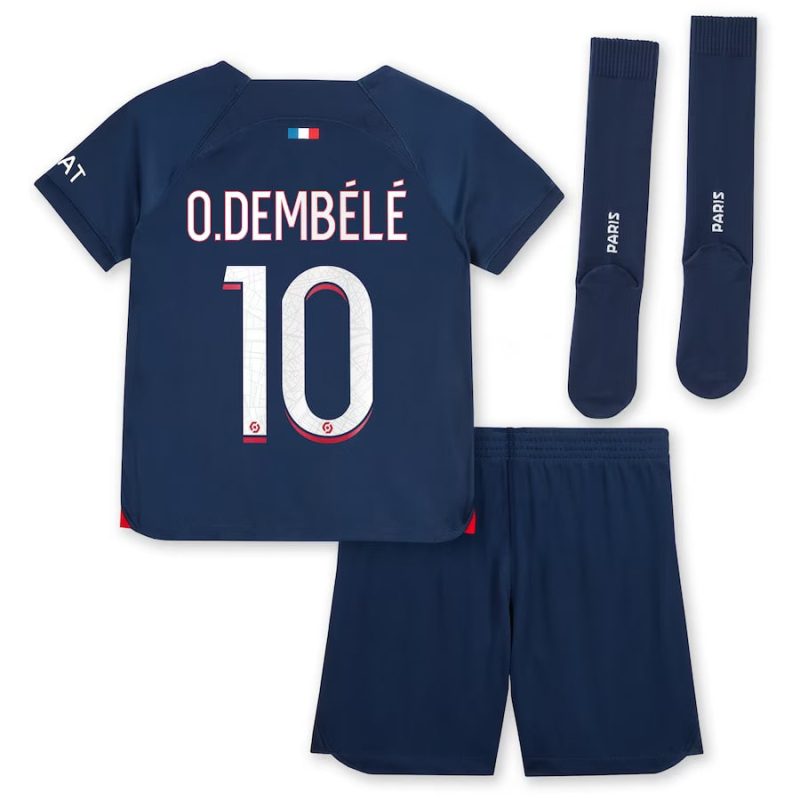 Maillot kit Enfant PSG Domicile 2023 2024 Dembele – Image 2