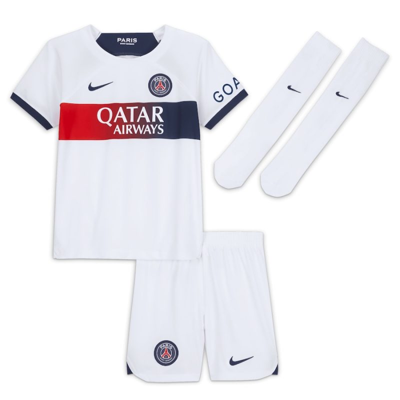 Maillot kit Enfant PSG Exterieur 2023 2024 Dembele – Image 3