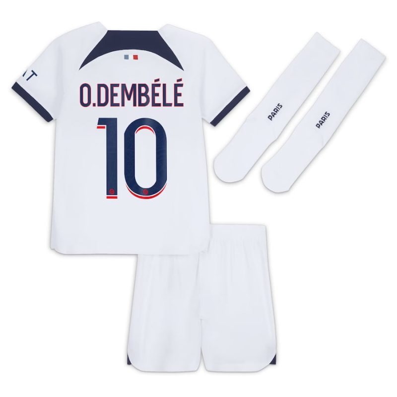 Maillot kit Enfant PSG Exterieur 2023 2024 Dembele – Image 2