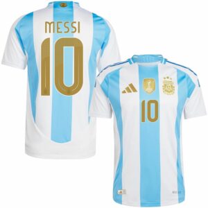 Maillot Enfant Argentine Domicile 2024 2025 Messi Gold