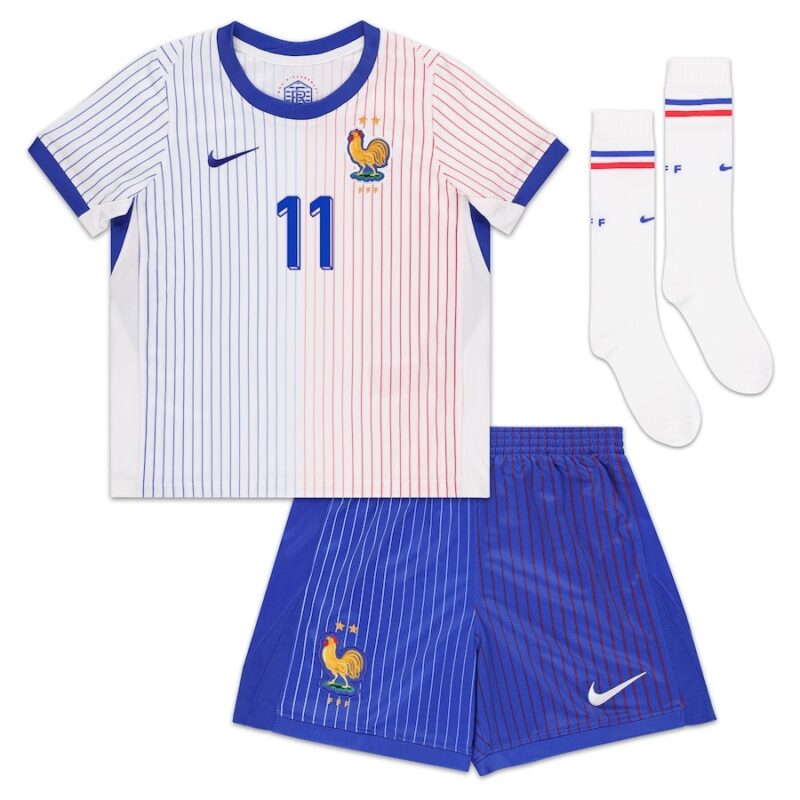 Maillot Kit Enfant Equipe De France Euro 2024 Away Dembele – Image 2