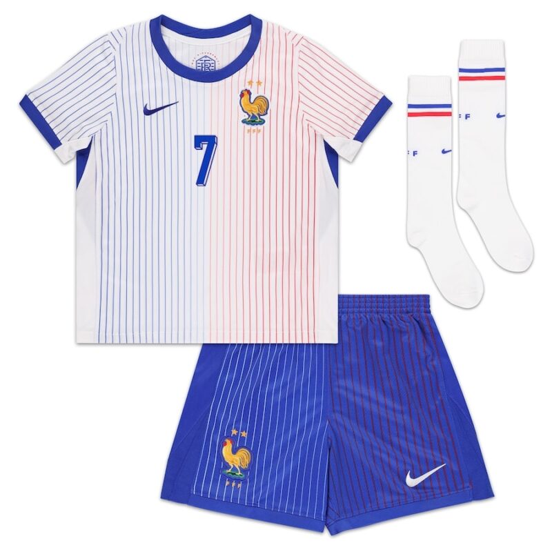 Maillot Kit Enfant Equipe De France Euro 2024 Away Guendouzi – Image 2