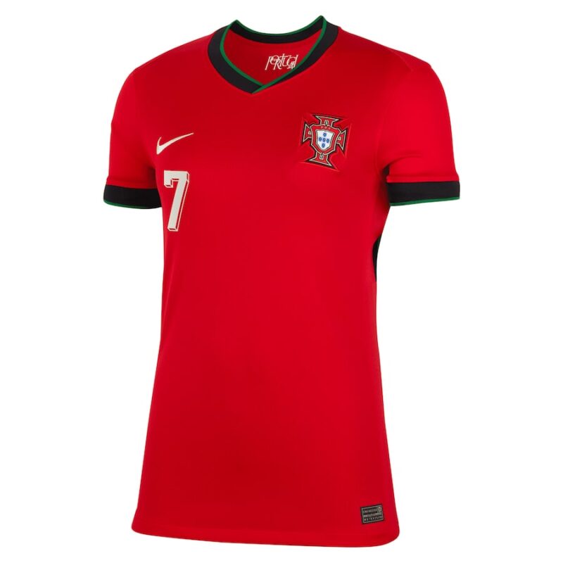 Maillot Portugal Domicile Euro 2024 Ronaldo Femme – Image 3