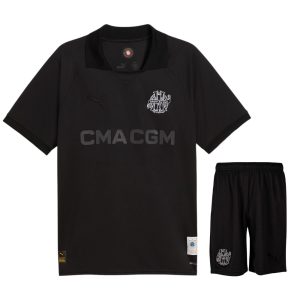 Maillot Kit Enfant OM 125 ans Anniversaire Noir