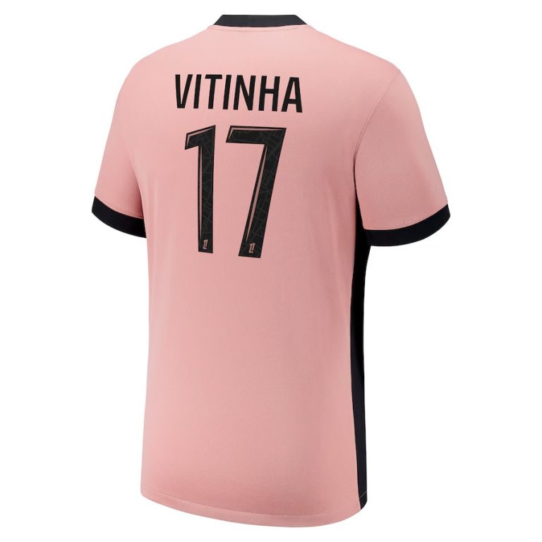 Flocage Officiel - Paris Saint-Germain, Vitinha, 2024/2025, Home, Blan – Footpress