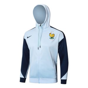 Survetement Equipe de France Sweat 2024 2025 Blanc Bleu