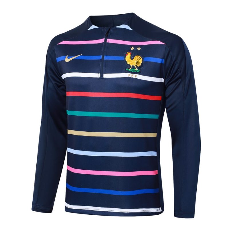 Survetement Equipe de France Training 2024 2025 Bleu Motif