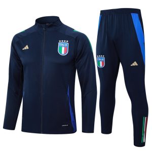 Survetement Italie Veste 2024 2025 Bleu Foncé