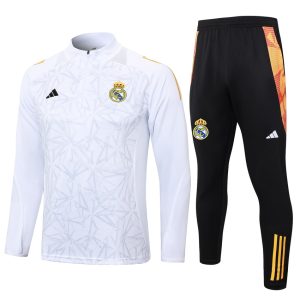 Survetement Real Madrid Training 2024 2025 Blanc Motif