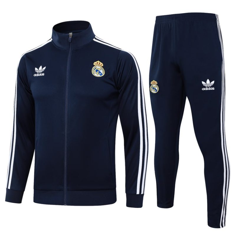 Survetement Real Madrid Veste 2024 2025 Bleu Foncé