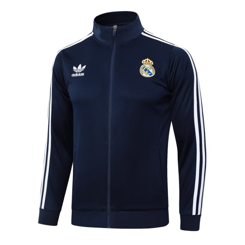 Survetement Real Madrid Veste 2024 2025 Bleu Foncé