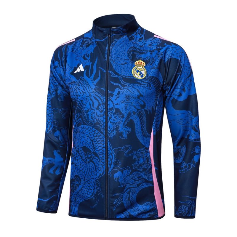 Survetement Real Madrid Veste 2024 2025 Bleu Motif