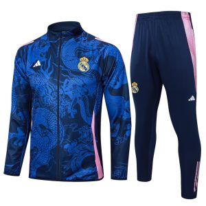 Survetement Real Madrid Veste 2024 2025 Bleu Motif