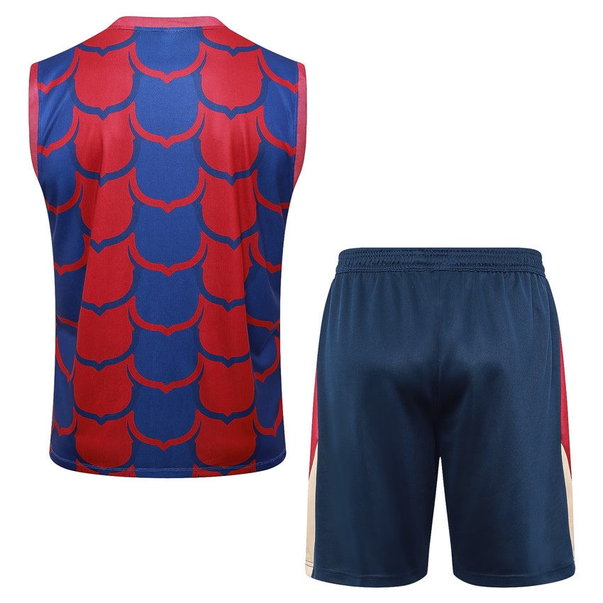 Debardeur Short Barca 2024 2025 Bleu Rouge