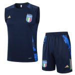 Debardeur Short Italie 2024 2025 Bleu Foncé